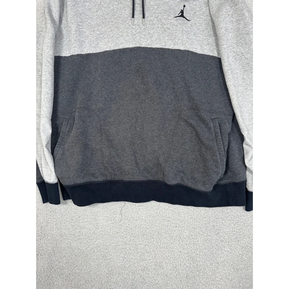 Nike Jordan Men's 3XL Jumpman‎ Hoodie Sweatshirt Flight Hood Gray Black Striped